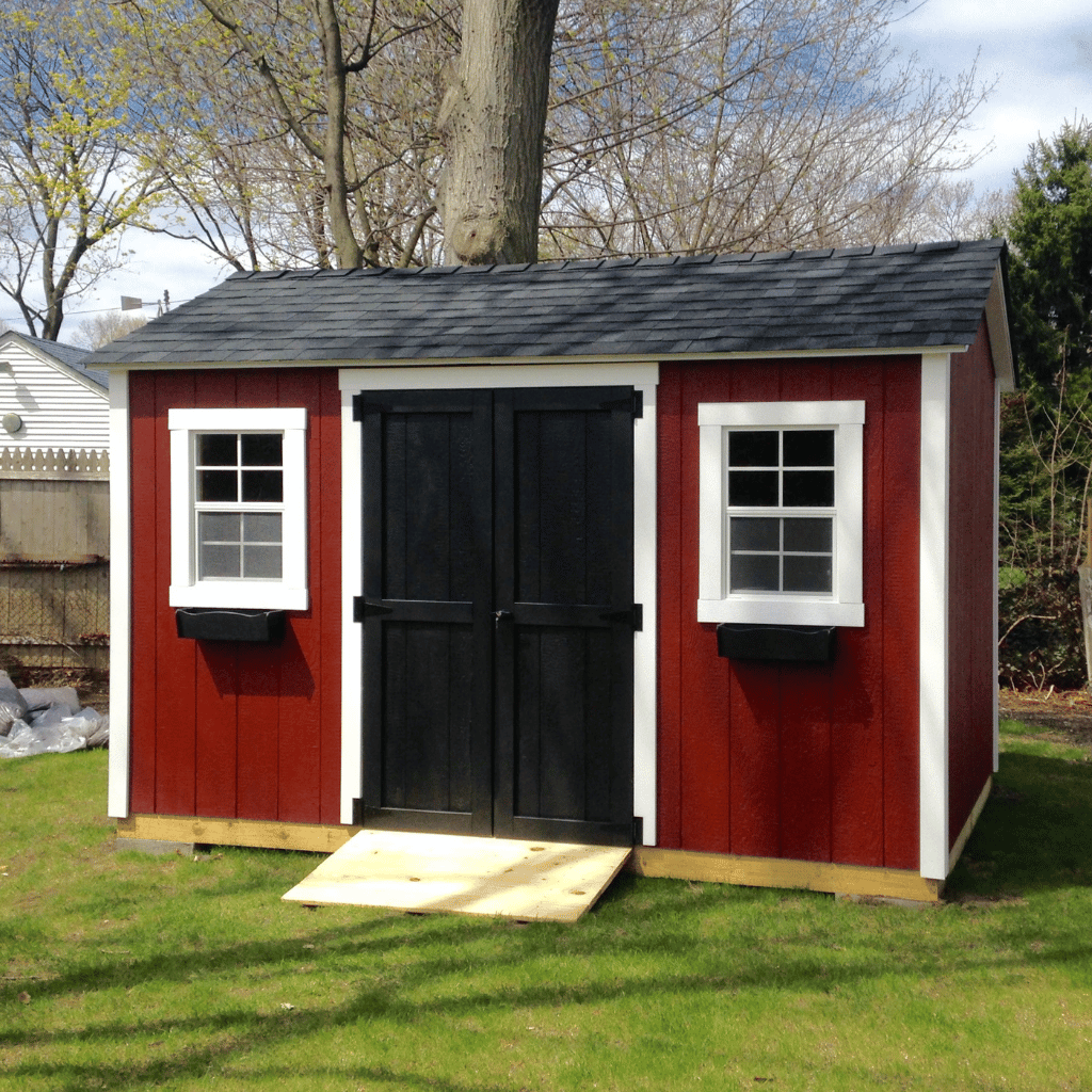 a shed with custom painting