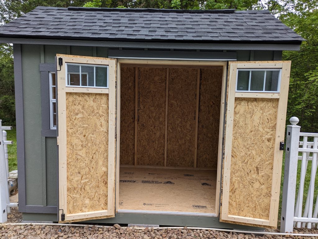 6x10 Storage Shed Front View Doors Open